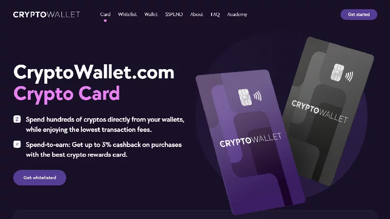 Debetn&aacute; karta CryptoWallet.com.
