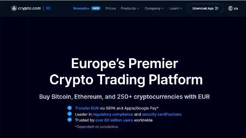 Krypto.com kryptoburza s n&iacute;zkymi poplatkami.
