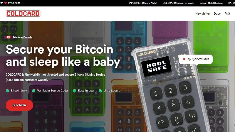 ColdCard anonymn&aacute; kryptografick&aacute; peňaženka s no-KYC.
