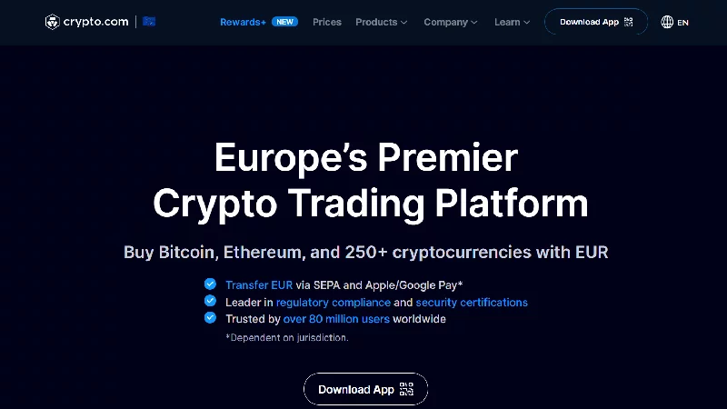 Kryptografick&aacute; peňaženka Crypto.com.
