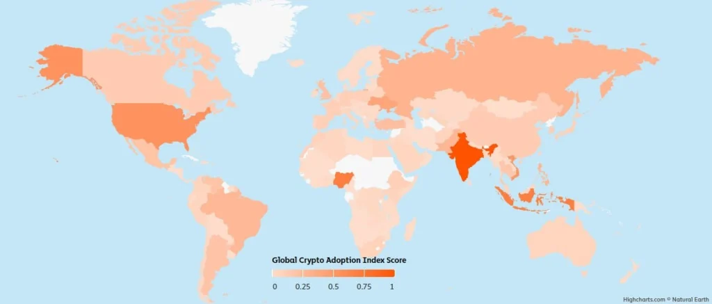 Glob&aacute;lny index prijatia kryptomien
